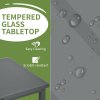 Outsunny 246 cm Extending Garden Table, Rectangle Outdoor Dining Table for 6-8, Aluminium Frame for Patio, Balcony - Charcoal Grey