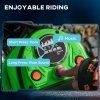 HOMCOM 24V Electric Go Kart for Kids, Drifting Ride-On Racing Go Kart with Slow Start, Music, Horn Honking and Safety Belt, for 8-12 Years Old, Green