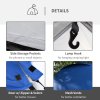 Outsunny Two-Man Camping Tent Dome Tent with Weatherproof Shell, Vestibule & Windows, for Fishing & Hiking, Blue and Grey