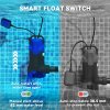 Outsunny 750W Submersible Water Pump for Dirty/Clean Water, 20000L/H Electric Sump Pump with Float Switch, Drain Water from Garden Pond, Hot Tub, Ditches, Portable and Lightweight