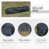 Outsunny 4 x 4m Pop-up Gazebo Double Roof Canopy Tent with UV Proof, Roller Bag & 3-Level Height Adjustable Outdoor Party, Steel Frame, Grey