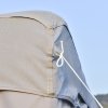 Outsunny 3 x 3 m Metal Gazebo, Garden Pavillion, Double Roof Outdoor Canopy Shelter with Mesh Sidewalls, Grey
