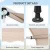 Outsunny Balcony 2 x 1.5m Manual Adjustable Awning DIY Patio Clamp Awning Canopy  Retractable Shade Shelter - Beige