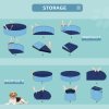 PawHut Foldable Dog Paddling Pool Pet Cat Swimming Pool Indoor/Outdoor Collapsible Summer Bathing Tub Shower Tub Puppy Washer (80 x 20H cm, Blue)