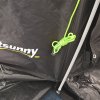 Outsunny 3-4 Man Tunnel Tent, Two Room Camping Tent with Windows and Covers, Portable Carry Bag, for Fishing, Hiking, Sports, Festival - Black