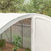 Outsunny 4 x 3 x 2m Polytunnel Greenhouse with Hinged Door, Walk-in Grow House Tent with UV-resistant PE Cover, Galvanised Steel Frame, Clamps, White