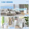 HOMCOM 12000 BTU Portable Air Conditioner, 3-in-1 Air Conditioning Unit, Dehumidifier, Cooling Fan with Remote Control, Digital Display, 3 Speeds, 24H Timer On/Off, Window Venting Kit, 35m²