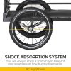HOMCOM Steel Bike Trailer with Triple Safety Features, Wagon Bicycle Trailer with Suspension, 2 Wheels Outdoor Storage Carrier, 40kg Max Load, Black