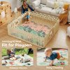 AIYAPLAY Baby Play Mat Double Sided, Foldable & Reversible Activity Playmat, Waterproof Kids Foam Crawling Mat for Outdoor Indoor Playtime Picnics, 196 x 176 x 1.5cm, Dinosaur Theme