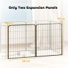 PawHut Dog Pen, 2 Panel Puppy Pen, Portable, Detachable, For Medium Dogs, 60cm Tall, Black