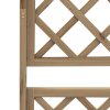 Outsunny Wood Planter with Trellis, Raised Garden Bed Privacy Screen Planter Box to Grow Vegetables, Herbs and Flowers for Garden, Patio, Deck, Natural