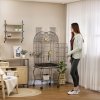 PawHut Bird Cage Budgie Cage Large Aviary for Parrot Finch Cockatiel with Stand, Shelf, Top Access