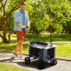 PawHut Dog Pram Dog Stroller Pet Pushchair with Detachable Carrier Soft Padding, Safety Leashes, for Mini and Small Dogs - Grey