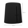 Outsunny Hanging Egg Chair Cover, Outdoor Single Swing Chair Cover, Waterproof Anti-dust Furniture Protector with Zipper, 300D Oxford Fabric for 200 x 230 cm Stand, Black