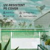 Outsunny 4 x 3 x 2m Polytunnel Greenhouse with 3 Roll-up Doors and Mesh Windows, Walk-in Garden Tunnel Warm House Tent with UV-resistant PE Cover and Galvanised Steel Frame, Green