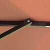 Outsunny 3(m) Cantilever Banana Parasol Hanging Umbrella with Double Roof, LED Solar lights, Crank, 8 Sturdy Ribs and Cross Base for Outdoor, Garden, Patio, Coffee