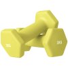 SPORTNOW Set of 2 Hex Dumbbells, Neoprene Weights Pair with Non-Slip Grip, Home Gym Fitness Training Equipment, 2 x 1kg, Yellow