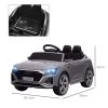 AIYAPLAY Audi Q8 E-tron Licensed Electric Car for Kids, 12V Electric Ride on Sportback Design with Remote Control, 4 Suspension Wheels, LED Headlights, Music, Horn, for Ages 3-4 - Grey