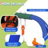 Outsunny 2 In 1 Nursery Swing for Toddlers, Kids, Garden Swing Set with Comfortable Seats, Safety Belt for Indoor, Outdoor Play - Blue and Orange