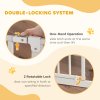 PawHut Dog Gate Wide Stair Gate w/ Door Pressure Fit Pets Barrier for Doorway, Hallway, 76H x 75-115W cm - White
