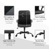 Vinsetto Mesh Office Chair, Faux Leather Desk Chair with Swivel Wheels, Adjustable Height and Tilt Function, Black