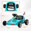 AIYAPLAY Electric Go Kart, 6V Battery Powered Kids Go Kart with Music, Light, Horn, Kids, Ride on Car for 3-5 Years, Blue