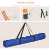 PawHut Dog Agility Equipment Set Pet Run Jump Obedience Training Set for Outdoor with Disc, Whistle, Weaves Poles, Adjustable Jumping Poles, Carry Bag