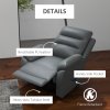 HOMCOM Electric Riser and Recliner for Elderly with 8 Vibration Massage, PU Leather Power Lift Recliner Chair for Living Room with Side Pockets, Footrest, Grey