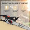DURHAND 1600W Electric Chainsaw with 40cm Guide Bar, Power Saw to Cut Wood with Double Brake, Tool-Free Chain Tensioning and Chain
