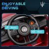 AIYAPLAY Maserati Licensed Electric Car for Kids, 12V Kids Electric Car with Remote Control, LED Light, MP3, Music, Soft Start, Horn, Ride on Car for 3-5 Years, Wine Red