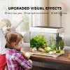 PawHut 17L Fish Tank, Glass Aquarium with Filter System, LED Light, Water Pump, Fish Tank Starter Kits for Betta, Goldfish, Shrimps, White