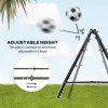 HOMCOM Double-Sided Football Rebounder Net, Football Rebound Net Target Goal with Five Adjustable Angles, Black