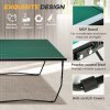 SPORTNOW 9FT Folding Table Tennis Table, Portable Full-Size Ping Pong Table w/ 8 Wheels, 2 Bats, 3 Balls, Quick Set-Up Indoor Game Table - Green