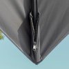 Outsunny 3m Cantilever Roma Parasol, Offset Patio Umbrella, Solar LED Lighted Hanging Sun Shade Canopy 250g Polyester SunShade with Aluminium Frame, Tilt & Crank Handle, Cross Base for Lawn, Grey