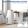 HOMCOM 14000 BTU Portable Air Conditioner, Smart Home WiFi Compatible, 4 in 1 Dehumidifier Cooler Fan, with Sleep Mode, Remote, 24H Timer, Window Venting Kit, A Energy Efficiency, 35m², White