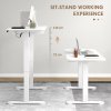 Vinsetto Electric Standing Desk, 120 x 60cm Height Adjustable Sit Stand Desk with 4 Memory Presets, Collision Avoidance and Overheat Protection for Home Office, White