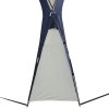 Outsunny 3.5 x 3.5M 6-8 Person Camping Gazebo, Outdoor Event Shelter Dome Tent Garden Sun Shelter Patio Spire Arc Pavilion Camp Sun Shade, Cream and Blue