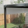 Outsunny 2 Pack Pergola Gazebo Side Panels with Large Window, for 3(m) Long Garden Pergola, 3x2m Gazebo Side Curtains Replacement, Grey