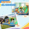 AIYAPLAY Bouncy Castle, Inflatable Bounce House Trampoline with 680W Blower, Water Slide, Splash Pool, Basketball Hoop, Ball Pits, Climbing Wall, Water Gun, Ring Toss, for Kids Outdoor Indoor