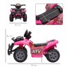 HOMCOM 6V Kids Electric Ride on Car Toddlers Quad Bike All Terrain Vehicle Toy With Music for 18-36 months Pink