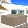 Outsunny 600D Oxford Outdoor Garden Furniture Sofa Set Cover, Waterproof Anti-UV Rattan Sun Lounger Protection Protector Cover, 275L x 205W x 90Hcm, Beige