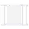 PawHut Pressure Fit Safety Gate for Doorways and Staircases, Dog Gate w/ Auto Closing Door, Pet Barrier for Hallways w/ Double Locking, Openings 75-103CM - White
