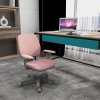Vinsetto Office Chair, Breathable Mesh Swivel Desk Chair with Adjustable Height and  360 Degree Swivel Security Wheels for Home Office, Study, Pink