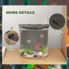 PawHut Fish Tank, 3L Nano Aquarium Starter Kit with Filter System, LED Light, Small Fish Tank for Betta, Goldfish, Shrimp, Black