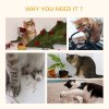 PawHut Flower Cat Tree for Indoor Cats Kitten Tower Cattail Weave with Scratching Posts, Cat House, Bed, Ladder, Washable Cushions, 57 x 37 x 100.5 cm - Natural Finish