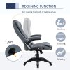 Vinsetto Executive Office Chair, Linen Ergonomic Desk Chair, Swivel Computer Chair with 130° Reclining Back, Adjustable Height and Armrests for Home and Work, Grey