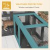 PawHut Wooden Cat Tunnel, Cat Play Tunnel 250cm Extra Long, with Eight Doors, L-Shape/Rectangle, for Cat, Rabbit, Puppy, Dark Grey