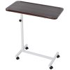 HOMCOM Height Adjustable Over Bed Table with Wheels, C Shaped Laptop Desk, Portable Hospital Bed Table for Living Room, Bedroom