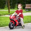 HOMCOM Honda Licensed 6V Kids Electric Motorbike Ride On Motorcycle Vehicle w/ Headlights, Music, Training Wheels, for Ages 3-5 Years Red