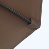 Outsunny 3(m) Garden Parasol Umbrellas, Outdoor Sun Shade with 8 Ribs, Tilt and Crank Handle for Balcony, Bench, Garden, Coffee